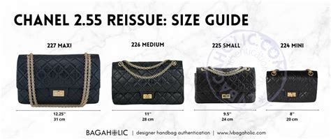 chart chanel classic bag sizes|chanel reissue vs classic flap.